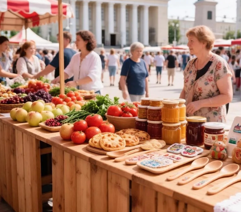 Ярмарка сезонных продуктов и  сувениров